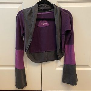 Prana Purple Flare Sleeve Cardigan